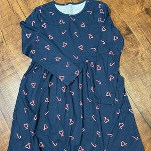 Wonder Nation Navy Dress with Pink Patterns